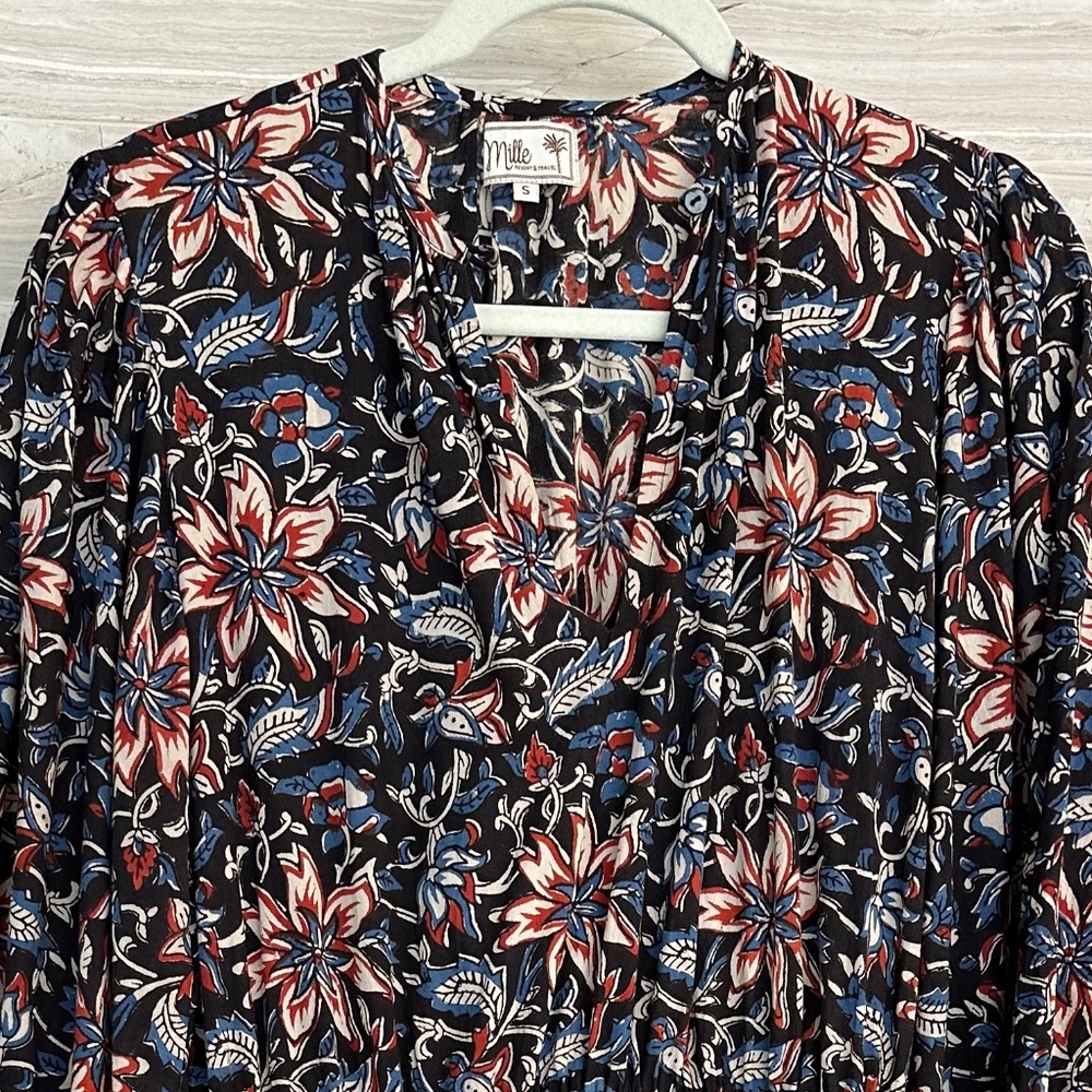 MILLE midi printed dress